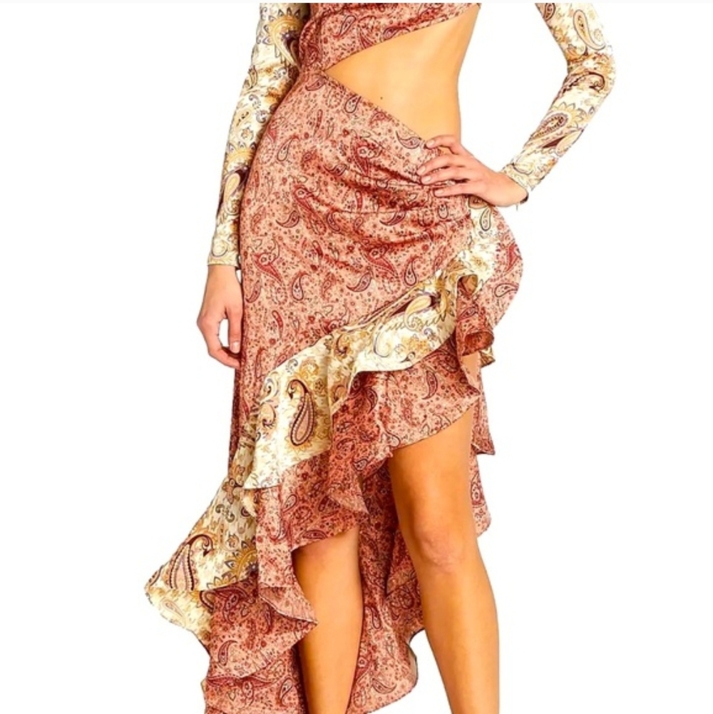 Bronx & Banco.elegant Paisley Print Dress - Picture 2 of 13